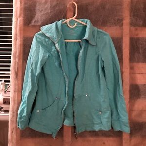 Brand new 100% cotton lizwear baby blue jacket (S)